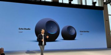 Amazon’s redesigned Echo Studio speaker has upgraded drivers and a new chip for Alexa