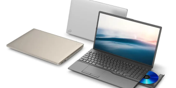 Fujitsu shocks tech fans with a 16-inch laptop that still plays DVDs, while other makers chase cloud and speed trends