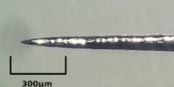 Etching Atomically Fine Needle Points